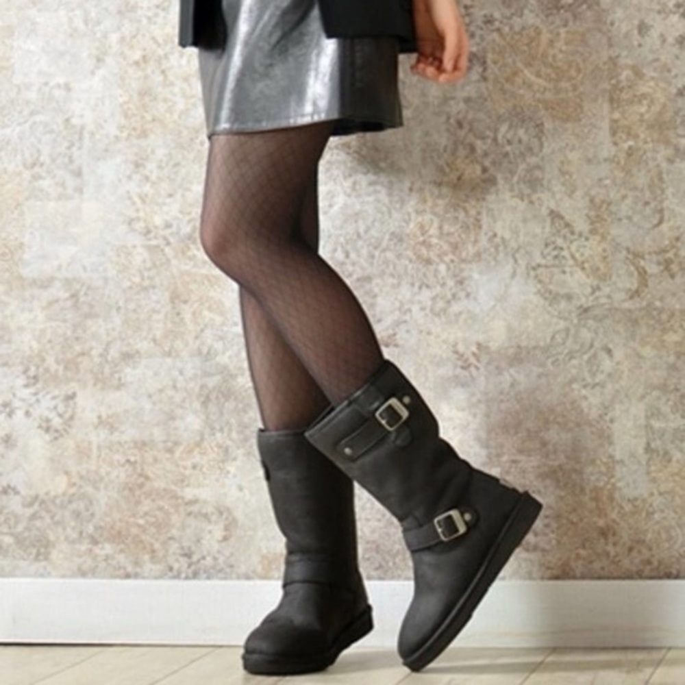 UGG Sutter Leather Moto Boots
